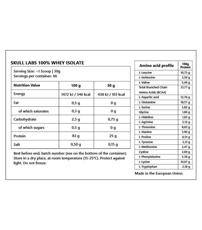 SKULL LABS 100% WHEY ISOLATE