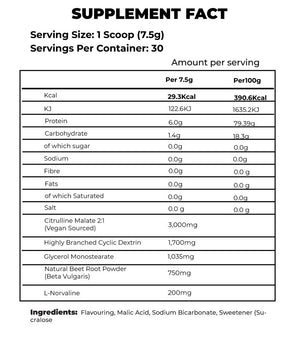 WARRIOR PUMP PRE-WORKOUT POWDER