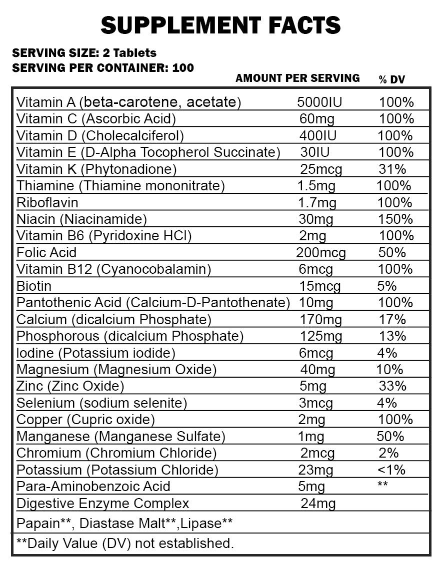 Universal Nutrition - DAILY FORMULA MULTIVITAMIN