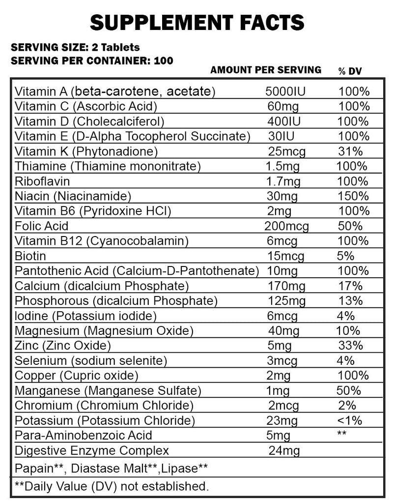 Universal Nutrition - DAILY FORMULA MULTIVITAMIN