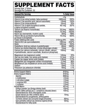 MuscleTech - MUSCLE TECH MULTIVITAMIN 90 TABLETS 30 SERVINGS