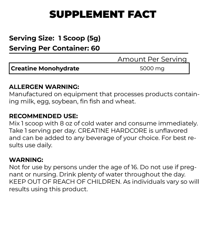NUTREX CREATINE HARDCORE
