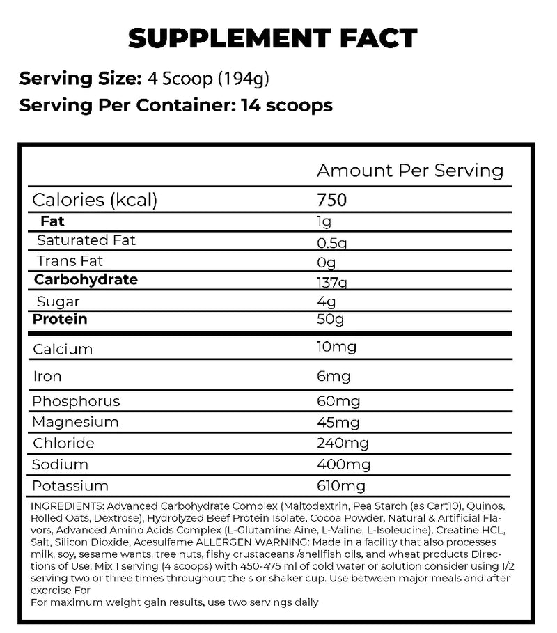 Big Ramy Labs - RED REX BEEF MASS GAINER